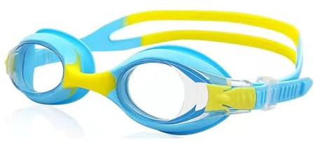 Tsophreniq Set di occhialini da nuoto per bambini, a prova di perdite, con clip per il naso, set con cappello impermeabile per bambini e ragazzi