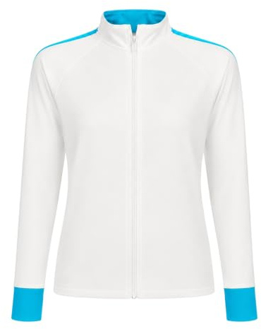 Kmarouse Chaqueta Patinaje Mujer Teens Cremallera Franja Lateral