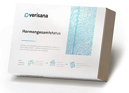 Verisana Hormontest Gesamtstatus – Sexual- und Stresshormone Hormontest – Östradiol, Progesteron, Testosteron, DHEA und 5x Cortisol (Cortisol-Tagesprofil) Hormone bestimmen