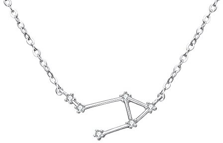 Clearine Costellazione Collana Donna Bilancia Argento Delicato Zirconia Cubica Oroscopo zodiacale Speciale Ciondolo