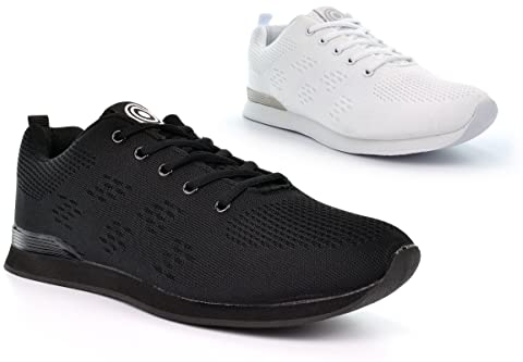 Generic Unisex Adults Bowlers Bowling Shoes 3-12 US Black/White 6 UK Low Top Athletic Shoe