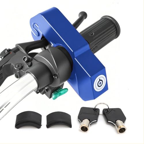 WODHMIEY Lucchetto Antifurto per Moto in Lega di Alluminio, Clip con Blocco One-Touch per Ciclomotori, Scooter, Veicoli Fuoristrada (Blu)