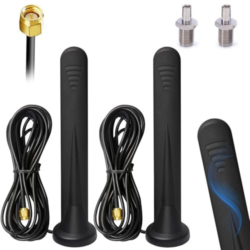 2 PCS Antena de Ventosa 5g, Antena LTE Intensificador de Señal Omnidireccional, 3G/4G/5gs/GSM/gpr/433/470 Universal en Toda la Red, Adecuado para Uso Interior y Exterior - 3 Metros