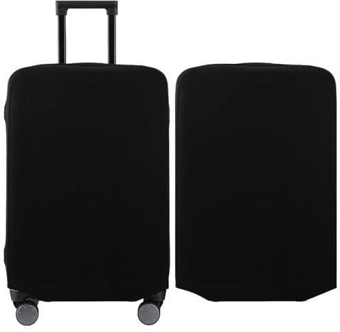 Oungy 2 Stück Kofferhülle Kofferschutzhülle Elastisch, Kofferhülle Kofferschutzhülle L 25-29 Zoll Koffer Schutzhülle mit Reißverschluss Waschbar Kofferbezug Schutzhuelle Luggage Cover(Schwarz)