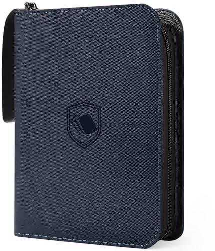 440 Pockets Trading Card Binder, PU Cover Zipper Card Collection Album, Sturdy Card Folder Holder for MTG, TCG, Game Cards, Sports Cards