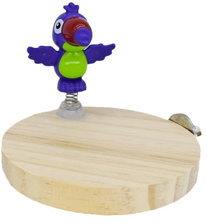 Perche de cage à oiseaux - support de perroquet en bois | Jouet d'enrichissement à croûte en bois naturel | Perche de pochette, accessoires de terrain de jeu de jouets enrichissables à crochets nature