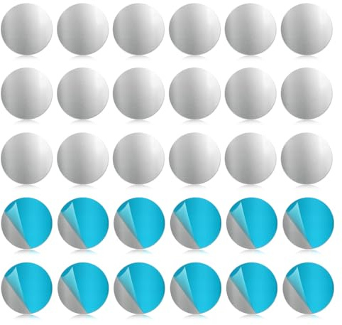30 Pezzi Piastre Metalliche Autoadesive, Piastra in Metallo per Magneti, Metallplättchen Selbstklebend, Base Adesiva per Magneti, Piastre Sottili in Metallo per Supporto Magnetico Auto