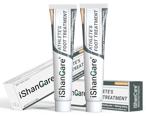ishancare Foot Cream for Athlete‘s Foot - Extra Strength Antifungal Treatment, Relieves Itching, Burning, Cracking Fast with Natural Herbs (1.41oz)