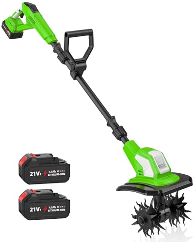 90 – 140 cm, fresa elettrica da giardino, fresa a pavimento – 600 W, 4 ingranaggi rimovibili, 360 giri/min, profondità di lavoro 24 cm, larghezza di lavoro 17 cm, interruttore di sicurezza a 2