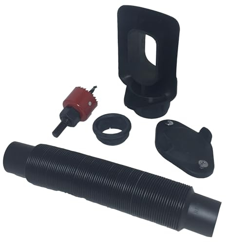 EarthMinded DIY Rain Barrel Diverter Parts 3x4 Downspouts (Diverter, Winter Cover Plate, Hose, Hose Seal for Barrel, Drill Bits, Parts to fit 3x4 Downpipe)