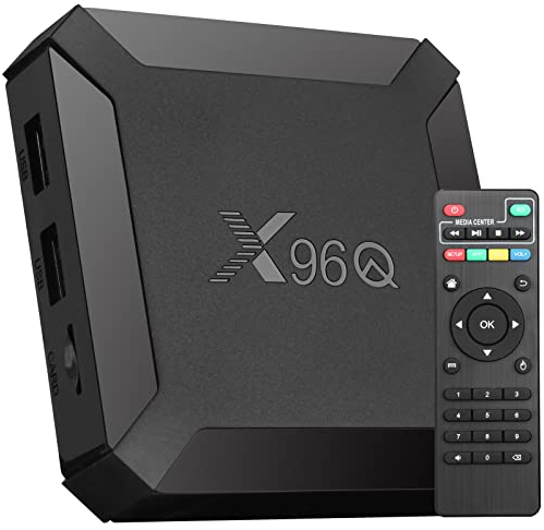 TV Box Android 10.0 Boitier TV 2GB RAM 16GB ROM Mini Smart TV Box,4K HD/3D/ Quad Core H313 64 Bits/2.4GHz WiFi/LAN10/100M Lecteur Multimédia