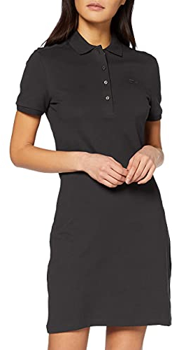 Lacoste Robe Slim Fit Femme , Noir, 46