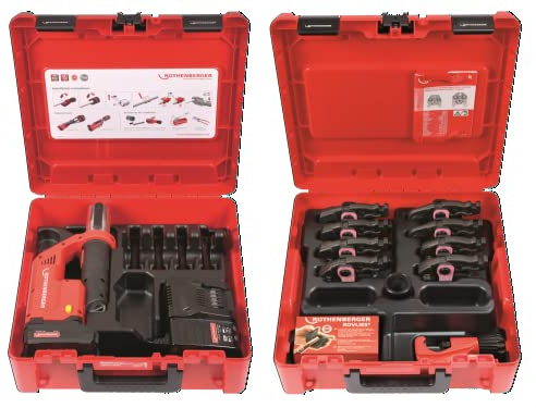 ROTHENBERGER ROMAX Compact TT Pressmaschine, EU, 1/4-1-1/8 Arbeitsbereich Durchmesser | 1000002121 | Presswerkzeug für Rohre, Rohrpressmaschine