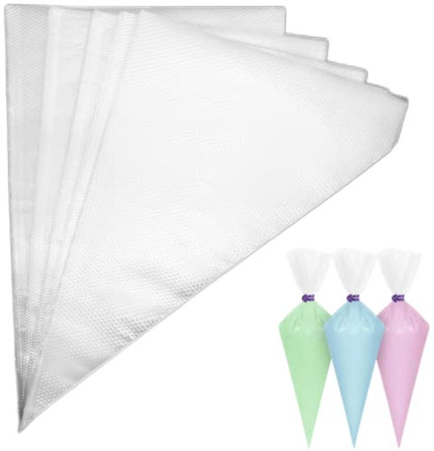 Sacchetti per tubazioni, sacchetti per pasticceria 12 pollici 100pcs, sacchetti per pasticceria usa e getta per biscotti e torte, anti scoppio e antiscivolo addensare torte che decorano.
