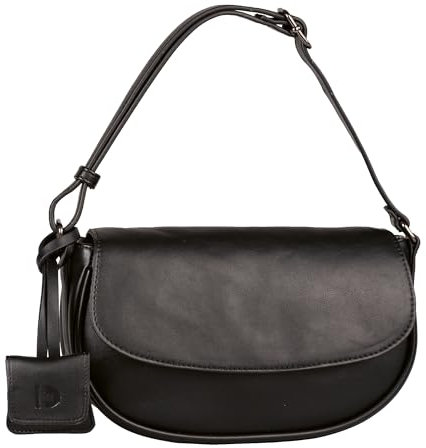 TOM TAILOR Denim Bena Damen Überschlagtasche Umhängetasche Mini Schwarz