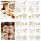GeluEla 24 Stück Schablone für Brot, Brotstempel,Kunsthandwerker, Brotschablonen,Brot Backen Zubehör Brot Muster Schablone, Kochschablone, Backvorlage, Brot, Kuchen