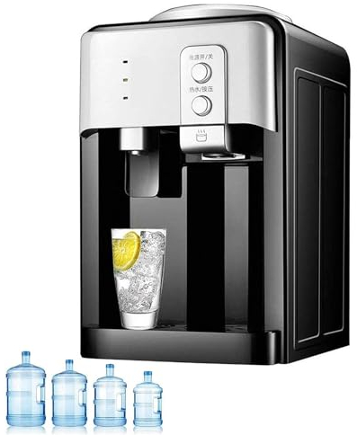 Distributore d'acqua elettrico 220 V, distributore d'acqua da tavolo Distributore d'acqua ghiacciato caldo freddo Riscaldatore Fontana potabile for ufficio domestico Hotel Caffè Tè Bar