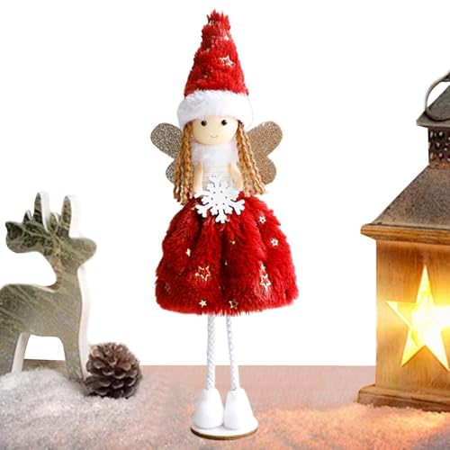 Figura de ala de ángel, escultura de muñeco de peluche navideño | Decoraciones navideñas de muñecos de ángel - Decoraciones de muñecas de ángel de Navidad, muñeca de ángel de hadas, muñeca de peluche