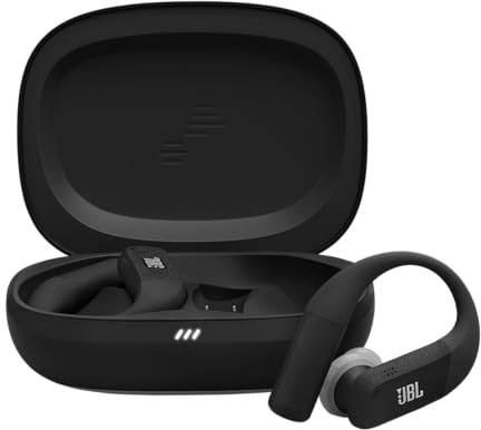 JBL Endurance Peak 4 Auricolari Sportivi True Wireless In-Ear con Cancellazione del Rumore, Bluetooth, Autonomia di 48 Ore, TwistLock, Resistenza a Polvere e Acqua IP68, Suono Pure Bass, Grigio/Nero