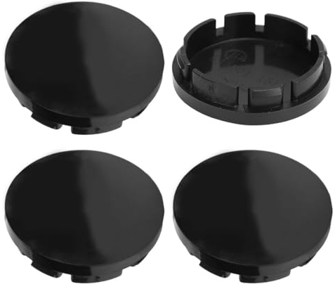 LACHT 4 Pcs Tapas Para Llantas - Universal Tapas De Rueda De Centro, Centro Centrales Tapacubos, Para Centro De Rueda Accesorios Para Coche, Para Llantas Buje Tapas, Negro(Od 56Mm Id 51Mm)