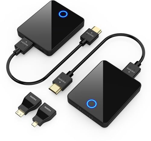 BEQOOL Émetteur et récepteur HDMI sans fil, 30 m, 1080P @ 60 Hz, Plug & Play, streaming multimédia vidéo/audio depuis ordinateur portable, appareil photo, PC vers moniteur, projecteur, HDTV