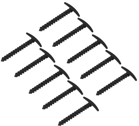 Wakects Estacas para Tienda de Campaña, Estacas de Plástico en Espiral para Tienda de Campaña de Alta Resistencia para Césped de Playa, Paquete de 10 de 5,7 Pulgadas con en Forma de T para Lona de