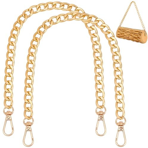PH PandaHall 2pz Catena per Borsa Oro 40cm Catena Borsa a Spalla, Catene di Ricambio per Borse in Alluminio per Borsetta Borse a Spalla Pochette Fai Da Te