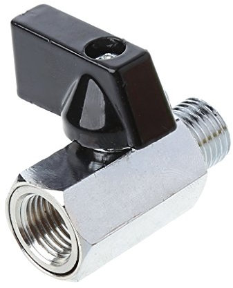 Buwei Mini vanne à Bille en Laiton 1/4 BSP mâle à Tuyau de compresseur d'air à Filetage Femelle