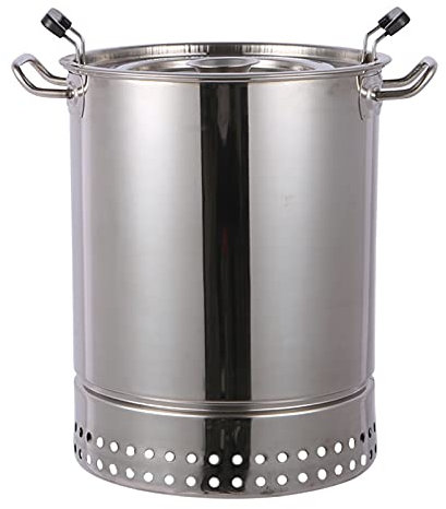 Grilltonne,Edelstahl Holzkohlegrill Portable Campinggrill Abnehmbare BBQ Grills für Outdoor Garten Party (30x42cm)