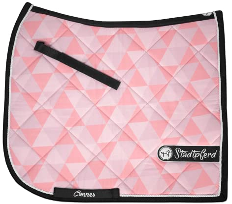 Premium Schabracke Cannes ✓ Air-Mesh Technologie ✓ Füllung 70% Bambus & 30% Polyester ✓ Anti-Haar Klettverschluss • Schabracke Dressur - Schabracke Pferd - Schabracke Set - Schabracke pink rosa