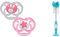 Dr Brown's Natural Flow Advantage Glow in The Dark Soother 2 Count (Pack of 1) Pink & Dr. Brown's Bottle and Teat Brush