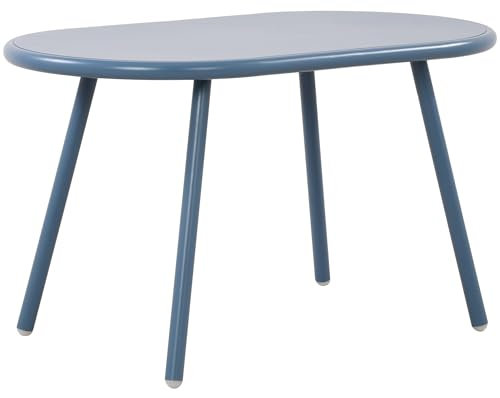 CLP Couchtisch Velva I Ovaler Loungetisch für draußen und drinnen I Gartentisch wetterfest und UV-beständig I Outdoor Beistelltisch, Farbe:blau