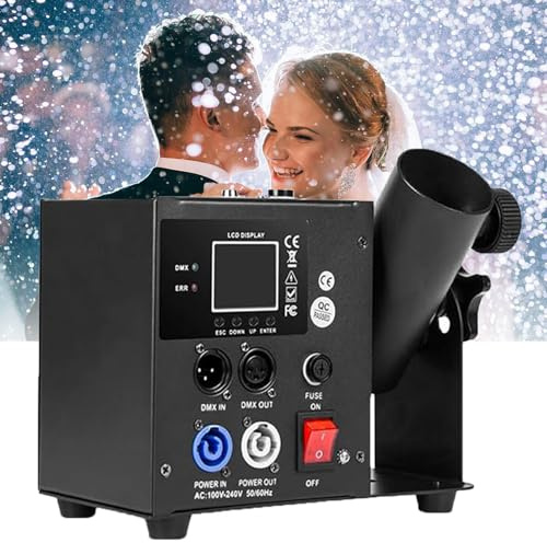 MQDLJSE Máquina de Confeti portátil, Lanzador de Confeti Profesional, soplador DMX/Control Remoto para Bodas, Discotecas, espectáculos, Clubes, escenarios y Fiestas.