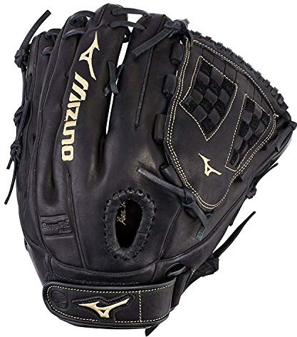 Mizuno GMVP1250PF3 MVP Prime Fastpitch Softball-Handschuhe, 31,8 cm, Linke Hand, schwarzes Dreizackgewebe