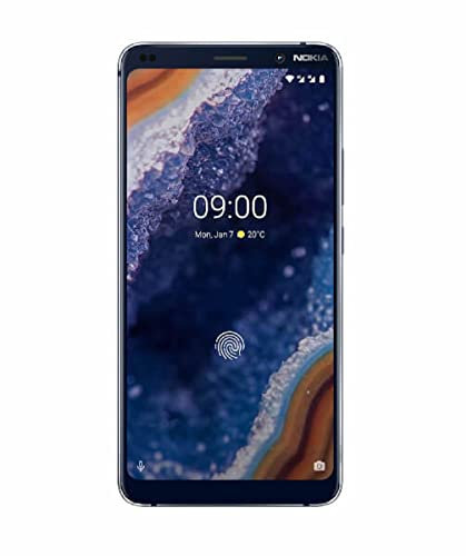 Nokia 9 PureView - Smartphone Débloqué 4G (Ecran : 6 pouces - 128Go ROM - 6Go RAM - Dual SIM ou Nano + MicroSD - Android One Pie 9.0) Bleu