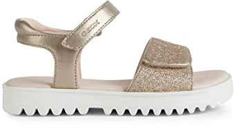 Geox J Sandal Coralie Gir, Sandali Bambine e ragazze, Bronzo (Platinum), 31 EU