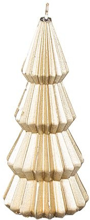 Metallic Gold Christmas Tree Candle 17cm