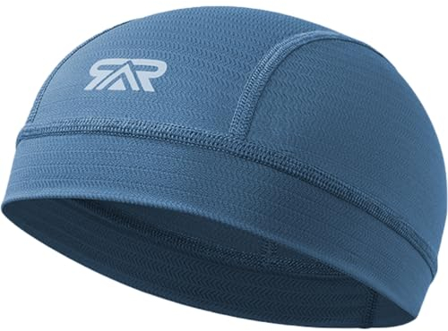 VIAUMBR Unterziehmütze Fahrradhelm Fahrrad Mütze Unterm Helm Fahrradmütze Sommermütze Kopfbedeckung für Herren Damen Sportmütze Fahrradfahren Radfahren Jogging Rudern Motorrad Blau