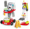 Kids Cleaning Set for Kids Pretend Play Housekeeping Supplies Kits with Real Working Vacuum Cleaner, Broom, Spray Bottle, Dust Pan and More Role Play Educational Toys for Boys Girls (Red)