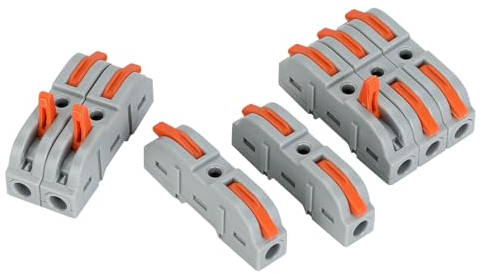 JOYELEC 36 Stück Kabelverbinder，Klemme mit Betätigungshebel，4mm² Leiter Klemme mit Hebel，Elektrische Anschlussblöcke,Frei kombinierbar Elektrische Klemmen，Verbindungsklemmen