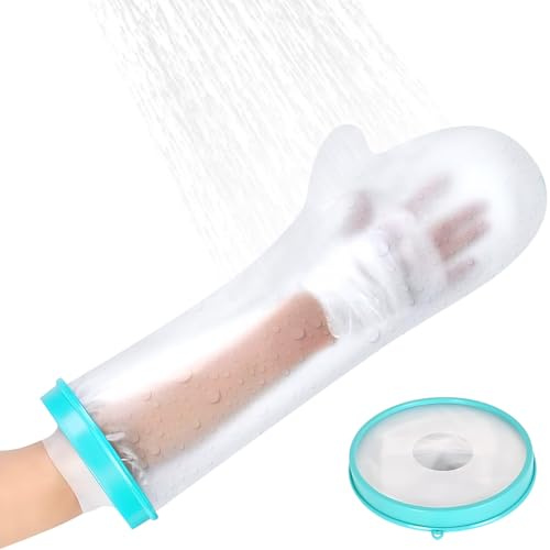 Protector Escayola Brazo para Ducha, Funda Mano Adulto Reutilizable para Vendajes & Heridas,Protectores Suaves y Cómodos para Mantener Seco Bañarse,Cubre Protectora Impermeable para Muñeca,Manos,Dedos