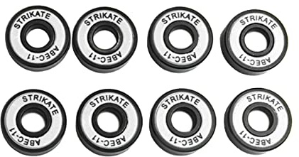 BDJXOZYH 8 stycken skateboardlager 8 mm precisionsstorlek ABEC-11 för longboard vit, 22 mm