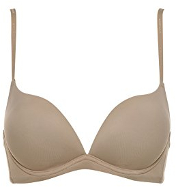 LORMAR Reggiseno Push Up Desiderio Liscio, in Microfibra Senza Ferretto con Coppe Graduate e Scollatura Profonda. Disponibile nei Colori Bianco, Nero e Nudo
