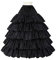 BEAUTELICATE Jupon sous Robe Crinoline Petticoat Rockabilly De Femme avec Volants Long 4 Cerveaux pour Robe De Mariage Mariée Soirée Bal(Noir, S-M)