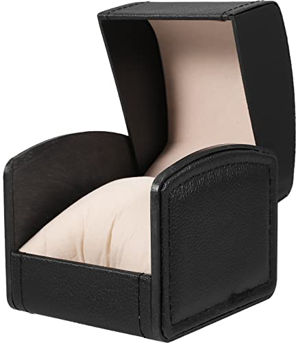 ULTECHNOVO Watch Travel Case Jewelry Storage Organizer Bracelet Holder Single Watch Box for Mens Watches Jewelry Bracelet Necklace Gift Box Black