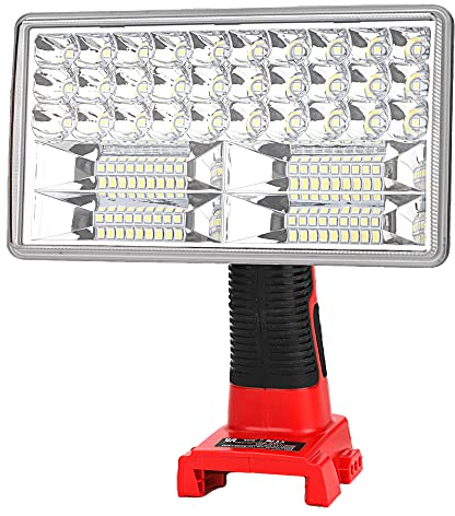 Kabelloses LED-Arbeitslicht, Hipoke 30W 3300lm Outdoor Flutlicht und Scheinwerfer mit USB-Anschluss Multifunktions-Taschenlampe,kompatibel mit Milwaukee M18 18 V Li-Ionen-Akku (kein Akku)