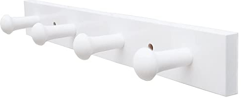 Wooden Peg Coat Rack for Kid's Room - Wall Mounted Hooks for Coats, Jackets, Hoodies, Bath Towels & Robes - Hangers for Boys Girls Nursery Room Bedroom Bathroom