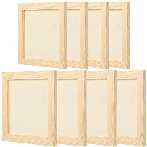 Toddmomy Wooden Square Picture Frame Set 15X15Cm Unfinished Craft Blanks for Decorating Arts and Crafts Projects Home Diy