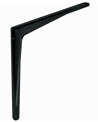 Gedotec Schwerlastkonsole Alu Regal-Konsole | SPARTA | Tiefe: 400 mm | 1 Stück Regalhalterung aus Aluminium Schwarz matt | Tragkraft 340 kg für Wandregale | Regalträger rostfrei | Wand-Winkel