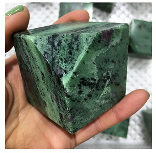 IDUTQUMW 1 pz Cubo in Piedi Naturale Quarzo ettagonale in Cristallo Intagliato Eptaedro Quadrato Magico